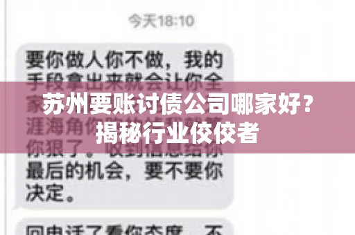 苏州要账讨债公司哪家好？揭秘行业佼佼者