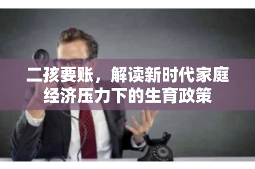 二孩要账，解读新时代家庭经济压力下的生育政策
